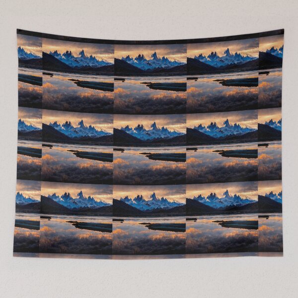 Item preview, Clouds Over Scenic Fantasy Mountains And Lake designed and sold by ZGigerBarker.
