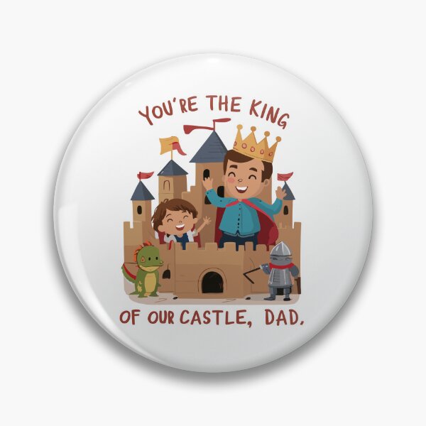 Item preview, King of Our Castle: Father and Child Illustration Father's Day Art designed and sold by HahaHandlesHub.