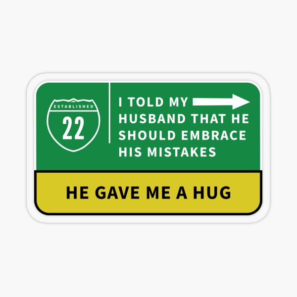 MY HUSBAND'S HUG [DIREC-SIGN] Transparent Sticker