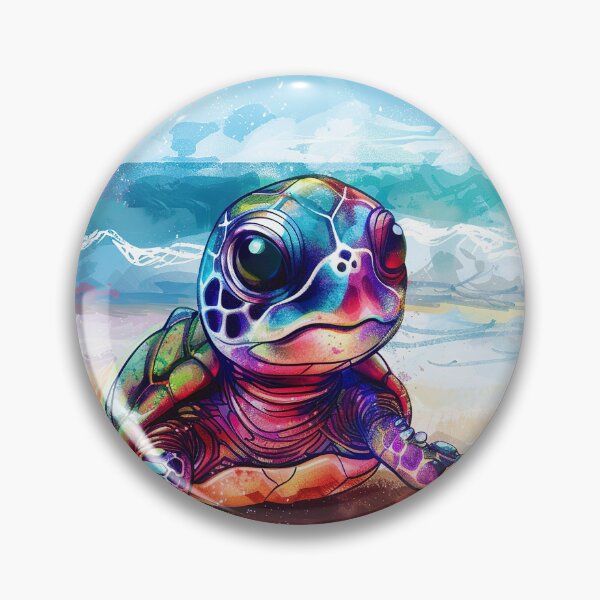 Item preview, Colorful  Cute baby Sea turtle on beach  designed and sold by Inktown.