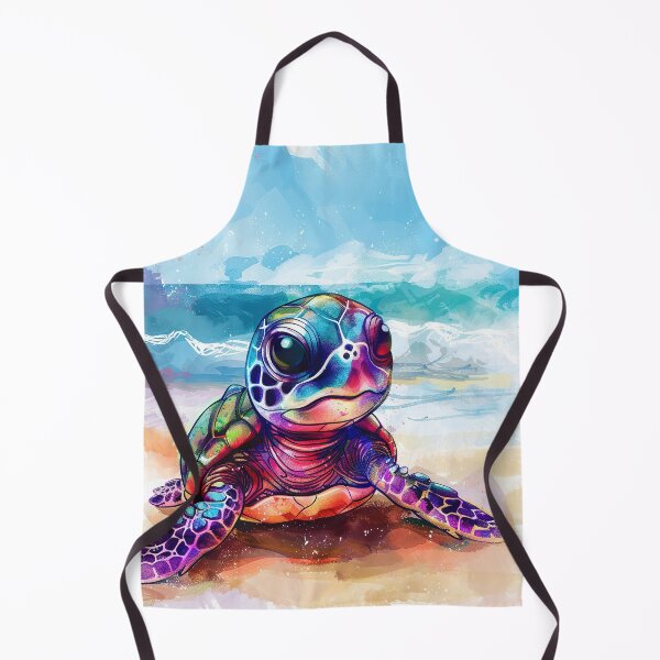 Item preview, Colorful Cute baby Sea turtle on beach designed and sold by Inktown.