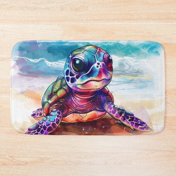 Item preview, Colorful  Cute baby Sea turtle on beach  designed and sold by Inktown.