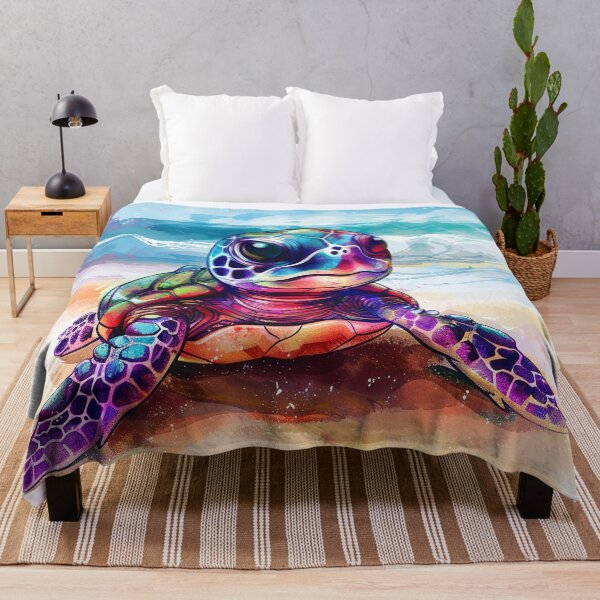Item preview, Colorful  Cute baby Sea turtle on beach  designed and sold by Inktown.