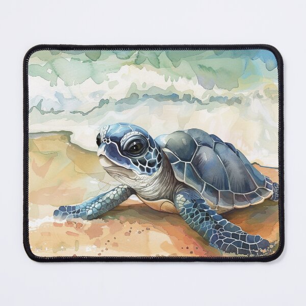 Item preview, Cute Sea turtle on beach  designed and sold by Inktown.