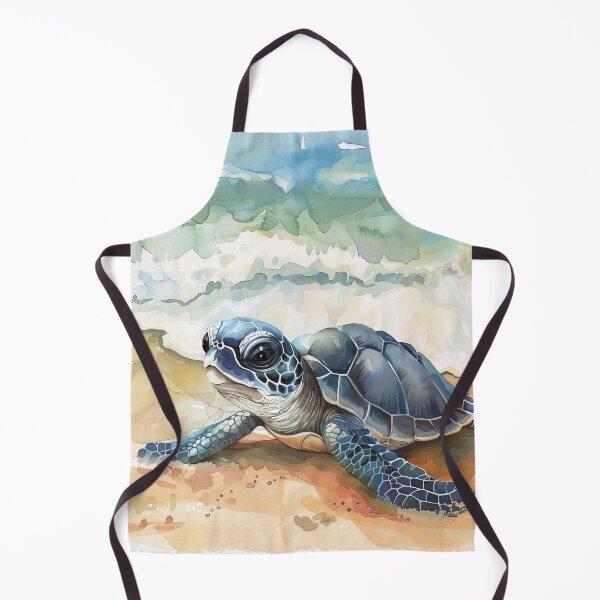 Item preview, Cute Sea turtle on beach  designed and sold by Inktown.
