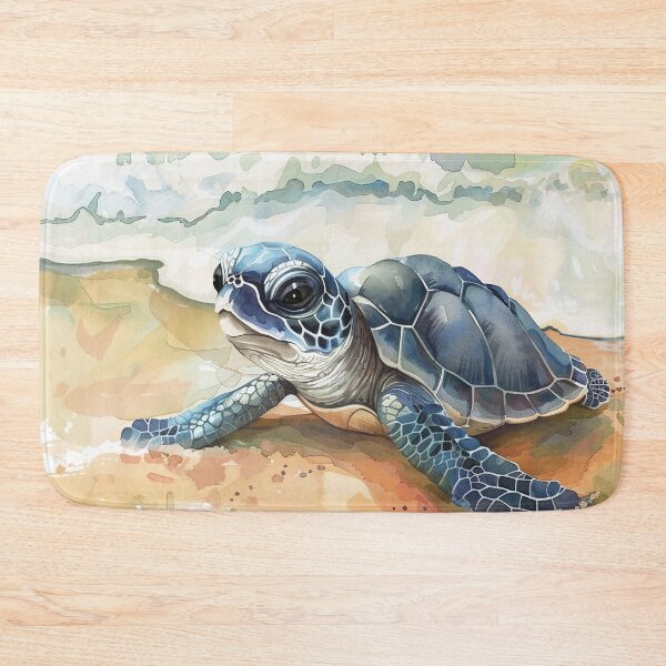 Item preview, Cute Sea turtle on beach  designed and sold by Inktown.