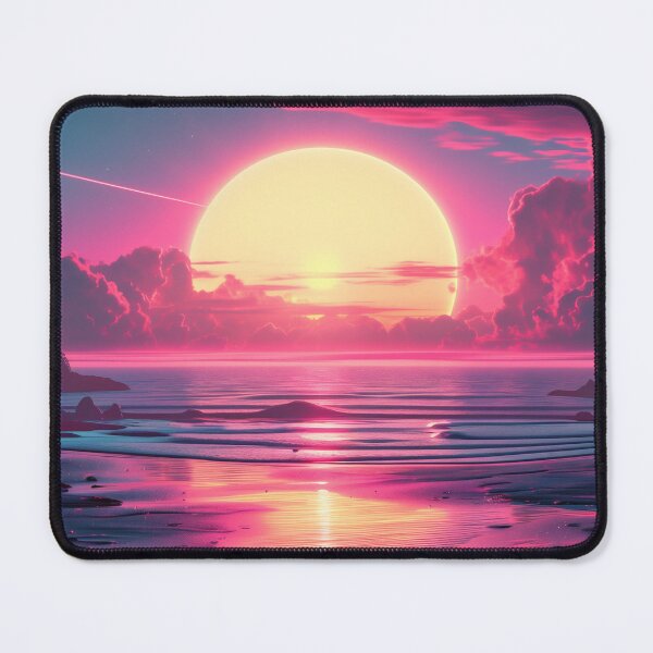 Item preview, The Perfect Retro Wave Scenic Neon Beach Sunset designed and sold by sublimepw.