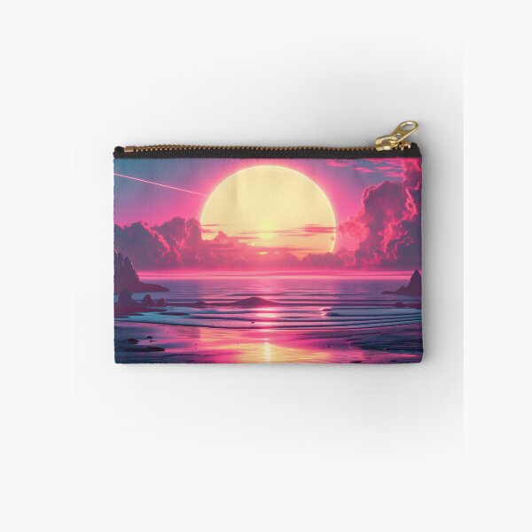 Item preview, The Perfect Retro Wave Scenic Neon Beach Sunset designed and sold by sublimepw.