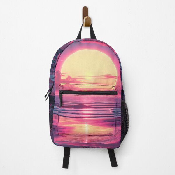 Item preview, The Perfect Retro Wave Scenic Neon Beach Sunset designed and sold by sublimepw.