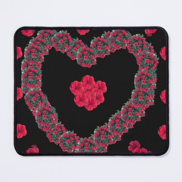 Item preview, Romantic Red Floral Heart Design - Perfect for Shower Curtains, Pillows, Aprons, Duvets, and Comforters designed and sold by Suzana Djordjevic.