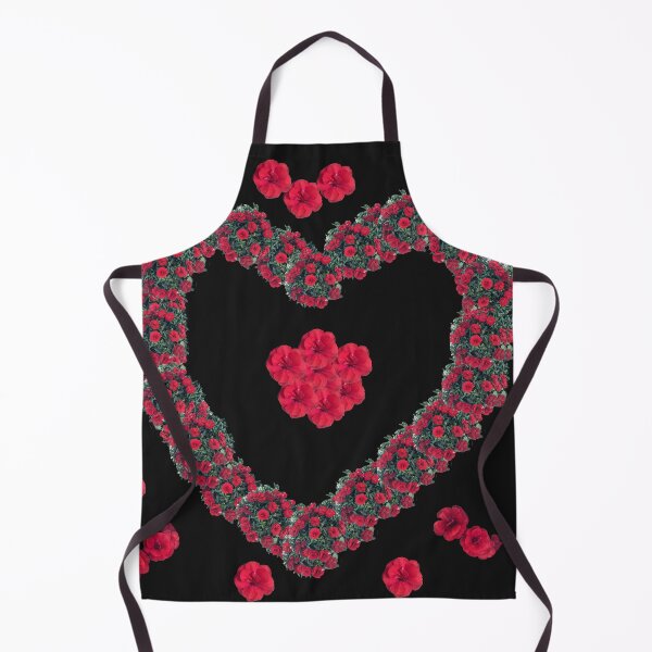 Item preview, Romantic Red Floral Heart Design - Perfect for Shower Curtains, Pillows, Aprons, Duvets, and Comforters designed and sold by Suzana Djordjevic.