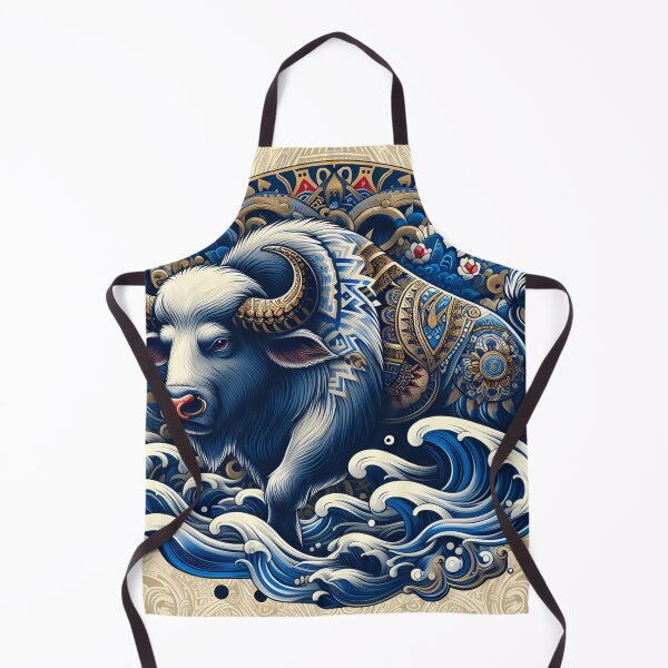 Item preview, Mystical Bull in Ornate Waves designed and sold by aminz4.