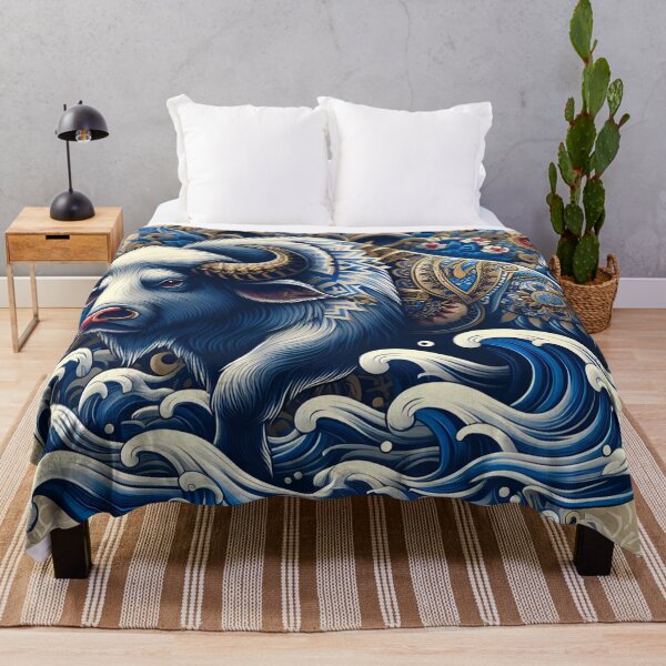 Item preview, Mystical Bull in Ornate Waves designed and sold by aminz4.