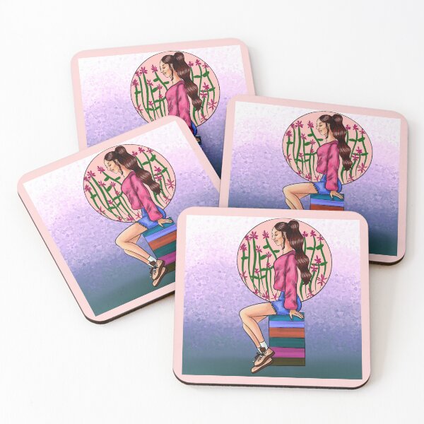Item preview, Bookslover Girl sitting on a book stack designed and sold by altairaleon.