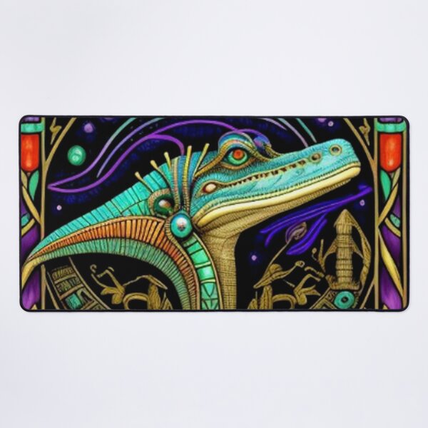 Item preview, Abstract Ancient Egyptian Crockodile Art designed and sold by TheDarkWardrobe.