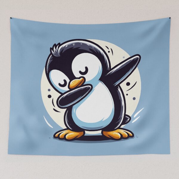 Item preview, Dabbing Penguin - Whimsical Winter Dance designed and sold by Designowner.