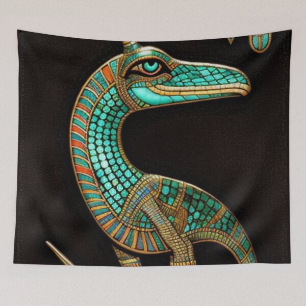 Item preview, Abstract Ancient Egyptian Crockodile Art  designed and sold by TheDarkWardrobe.