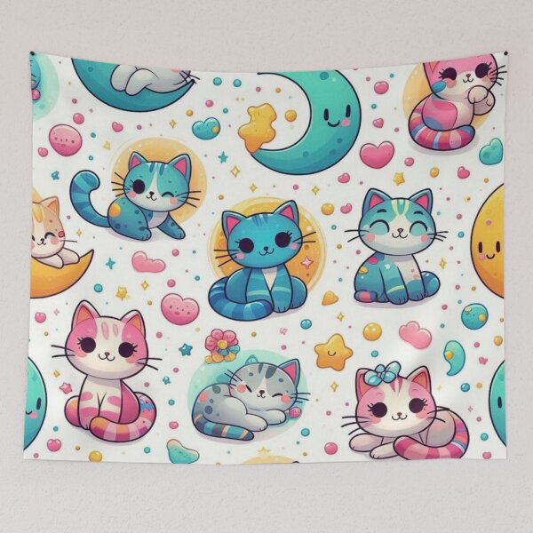 Item preview, Moonlit Kitty Delights: Whisking You Away to Dreamland! designed and sold by Aitrob.