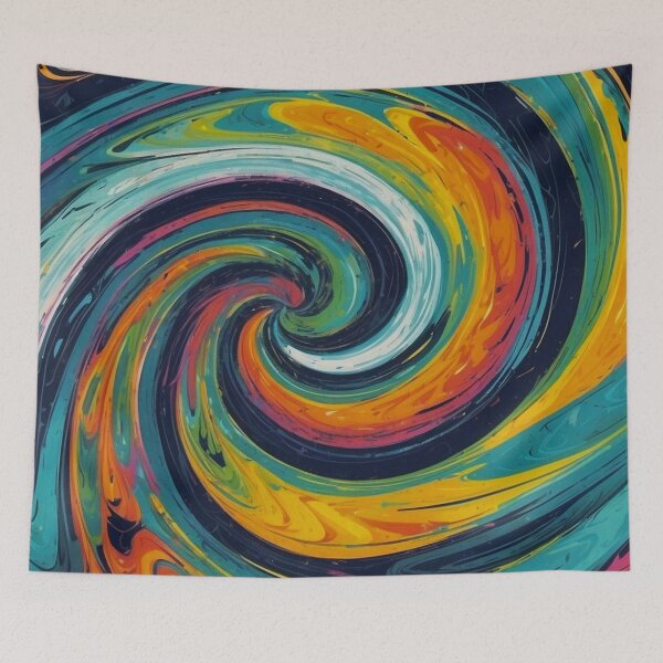 Item preview, Soothing Colors Swirl Blue Orange designed and sold by SassyArtistry.