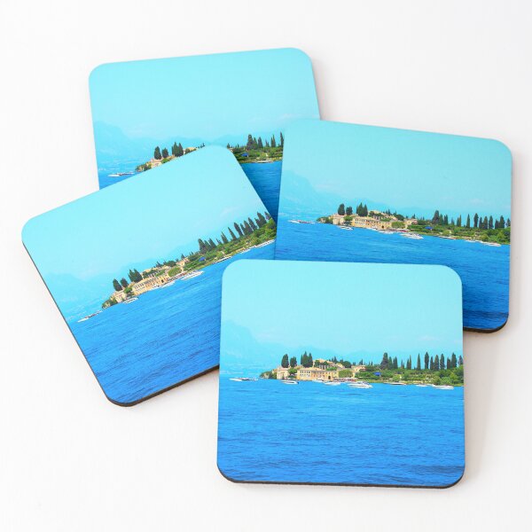 Item preview, View at Punta San Vigilio (Lake Garda) with mountains in the background designed and sold by Kristina Drozd.