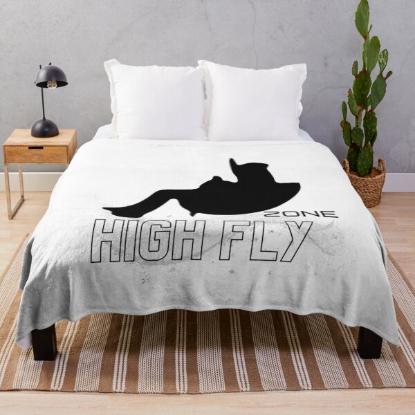 Item preview, High Fly Zone silhouette vector of a Paragliding pilot in flight alternate version designed and sold by Origens by Ruben G.T..