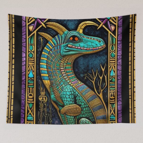 Item preview, Abstract Ancient Egyptian Crockodile Art  designed and sold by TheDarkWardrobe.