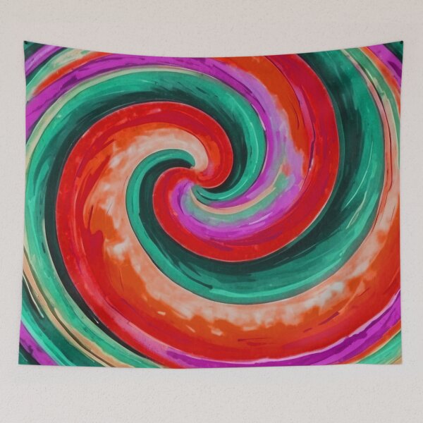 Item preview, Red and Teal Loli Pop Soothing Colors Swirl  designed and sold by SassyArtistry.