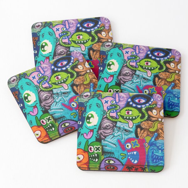 Item preview, Colorful monsters graffiti  designed and sold by connie campbell.