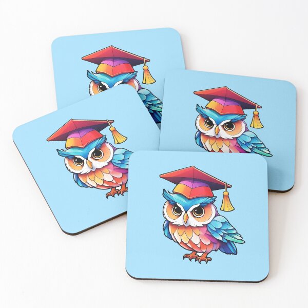 Item preview, owl wearing a graduation cap designed and sold by Cosmicreations1.