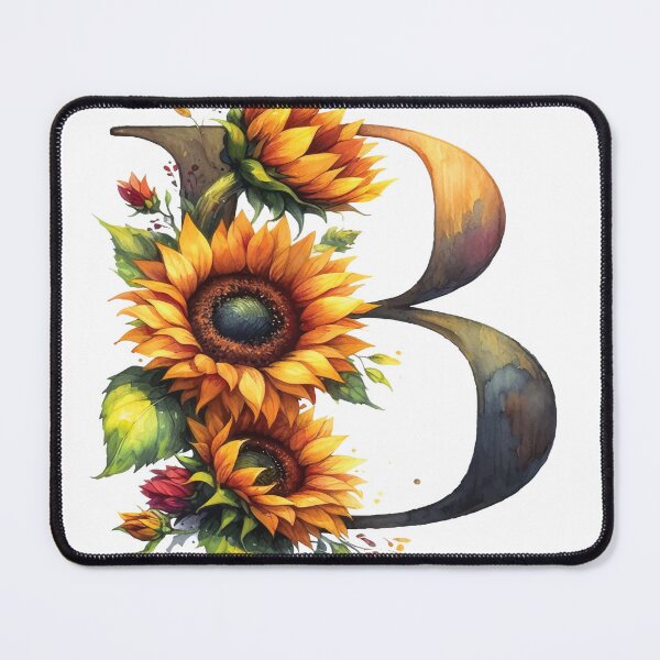 SUNFLOWER LETTER B Mouse Pad