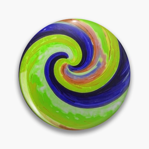 Item preview, Blue and neon green Loli Pop Soothing Colors Swirl  designed and sold by SassyArtistry.