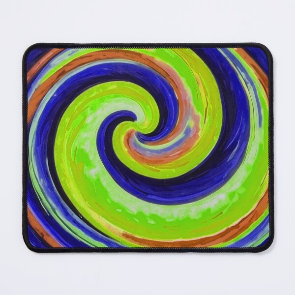 Item preview, Blue and neon green Loli Pop Soothing Colors Swirl  designed and sold by SassyArtistry.