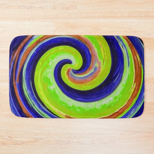 Item preview, Blue and neon green Loli Pop Soothing Colors Swirl  designed and sold by SassyArtistry.