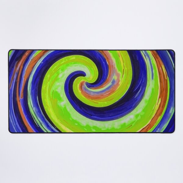 Item preview, Blue and neon green Loli Pop Soothing Colors Swirl designed and sold by SassyArtistry.