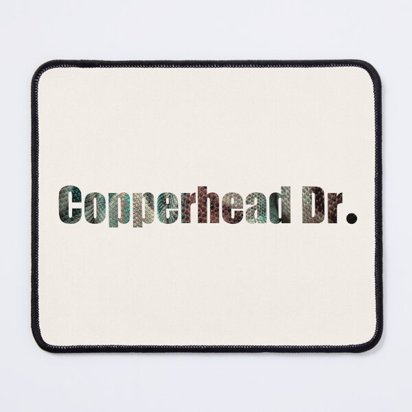 Item preview, Copperhead Drive Street Name with snake skin background designed and sold by TheMugDirectory.