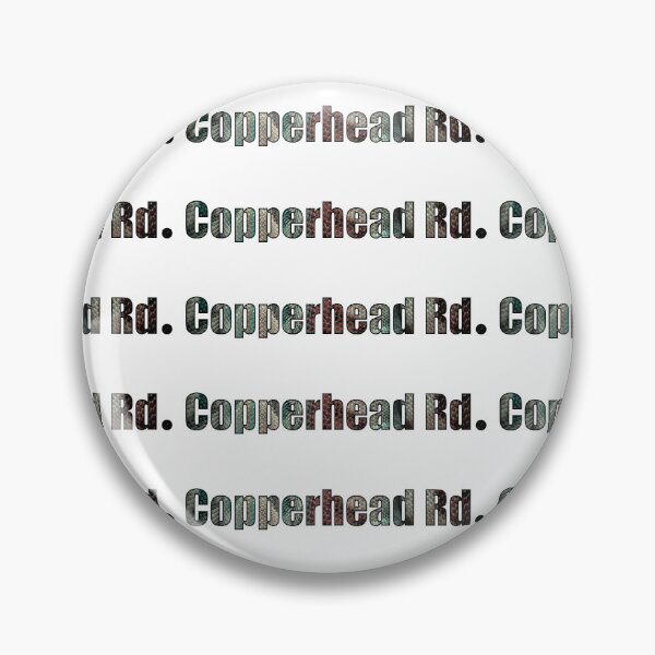 Item preview, Copperhead Road Street Name with outline snake skin background designed and sold by TheMugDirectory.