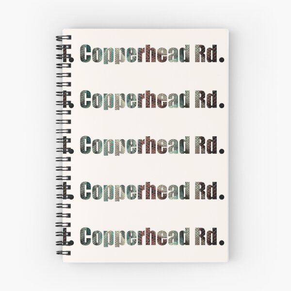Item preview, Copperhead Road Street Name with snake skin background designed and sold by TheMugDirectory.