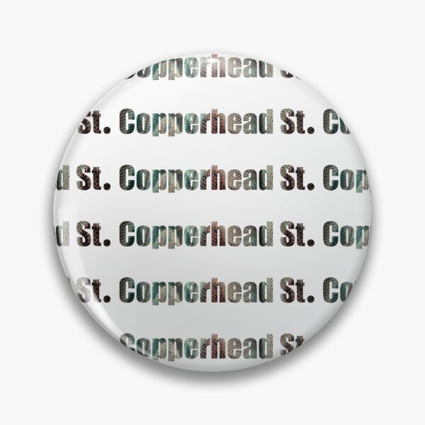 Item preview, Copperhead Street Street Name with snake skin background designed and sold by TheMugDirectory.