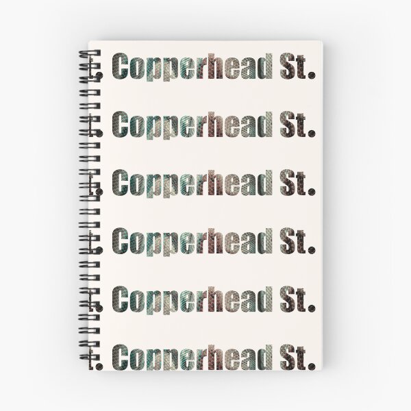 Item preview, Copperhead Street Street Name with snake skin background designed and sold by TheMugDirectory.