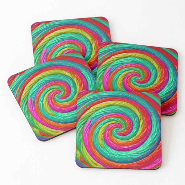 Item preview, Pink Neon Loli Pop Soothing Colors Fabric Texture Swirl  designed and sold by SassyArtistry.