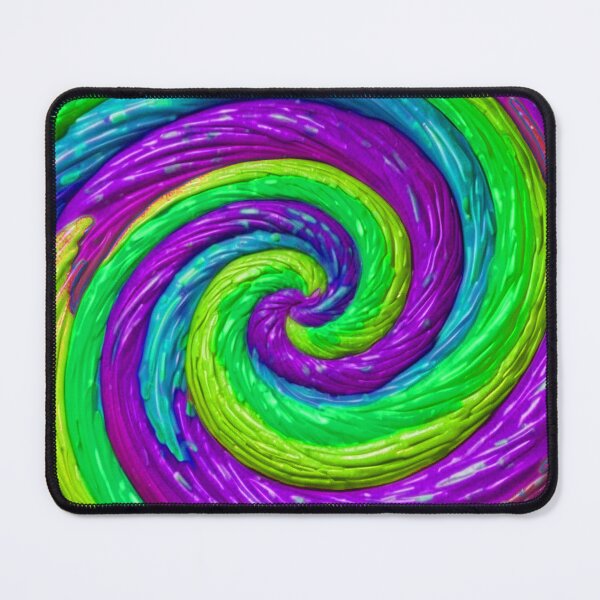 Item preview, Purple and Neon Green Loli Pop Soothing Colors Fabric Texture Swirl designed and sold by SassyArtistry.
