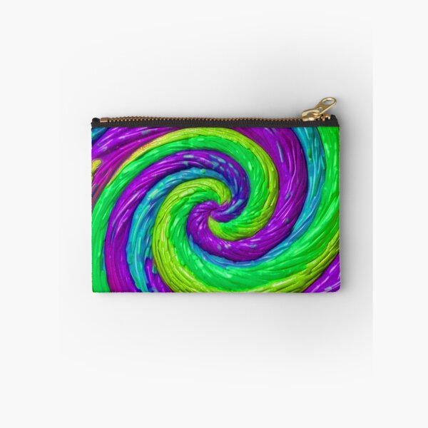 Item preview, Purple and Neon Green Loli Pop Soothing Colors Fabric Texture Swirl  designed and sold by SassyArtistry.
