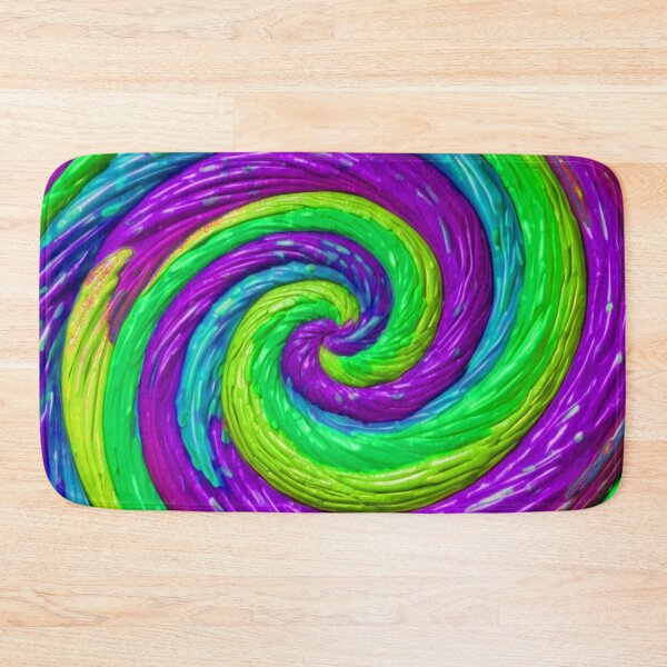 Item preview, Purple and Neon Green Loli Pop Soothing Colors Fabric Texture Swirl  designed and sold by SassyArtistry.