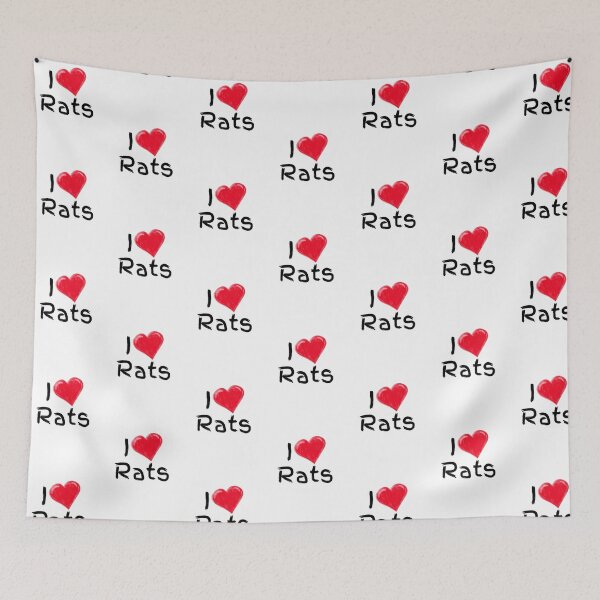 Item preview, I love rats (black writing) designed and sold by Kaylews_Designs.