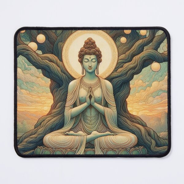 Item preview, "Female Buddha Beneath The Bodhi Tree" designed and sold by patrickcallan.