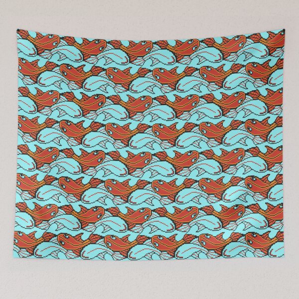 Item preview, pixel art Escher fish designed and sold by Doug0276.