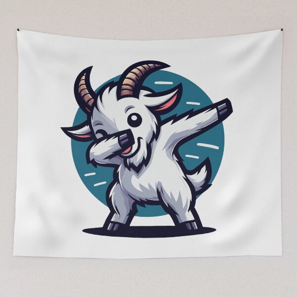 Artikelvorschau, Dabbing Goat - Verspielte und stylische Tierillustration entworfen und verkauft von Designowner.
