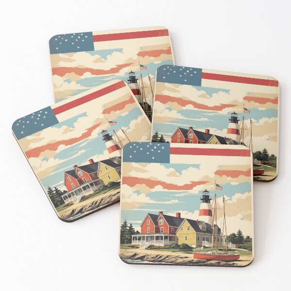 Item preview, Falmouth Maine USA Vintage Travel Tourism  designed and sold by TravelersGems.