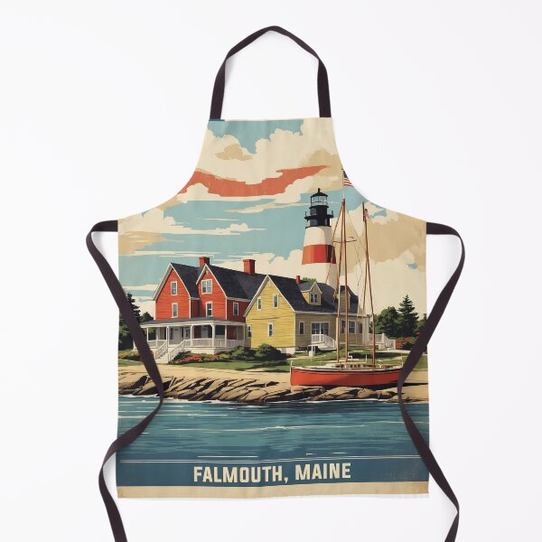 Item preview, Falmouth Maine USA Vintage Travel Tourism  designed and sold by TravelersGems.