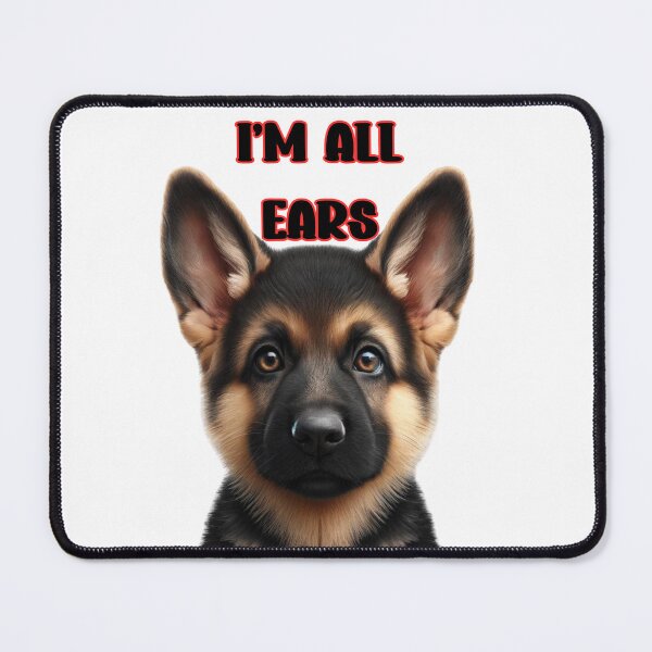 Item preview, Adorable German Shepherd Puppy "I'm All Ears" Design designed and sold by ddproducts.